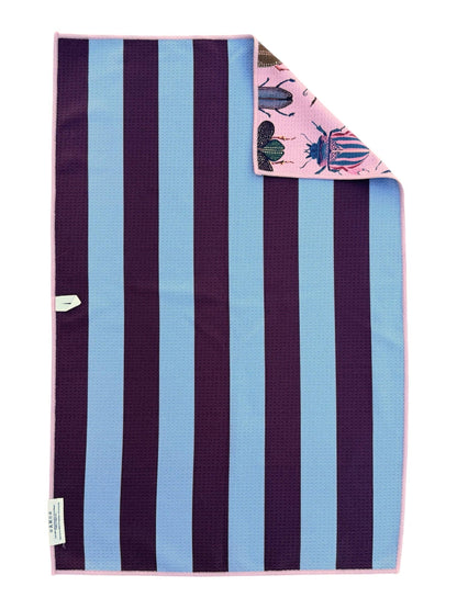 Beetle Club Reversible Hand Towel:19x29in
