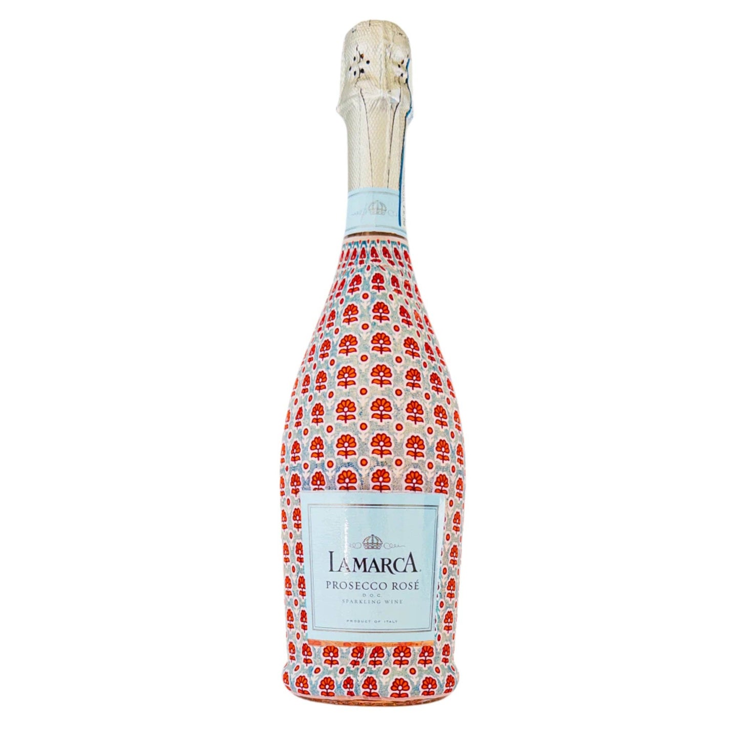 Beau Bottles Indian Blockprint Blue Flower - Prosecco Collection