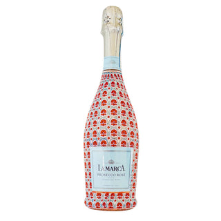 Beau Bottles Indian Blockprint Blue Flower - Prosecco Collection