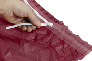 Maroon Disposable Plastic Table Skirt - 14 Ft