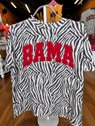 Zebra Print Gameday Mascot Tshirt || PREORDER