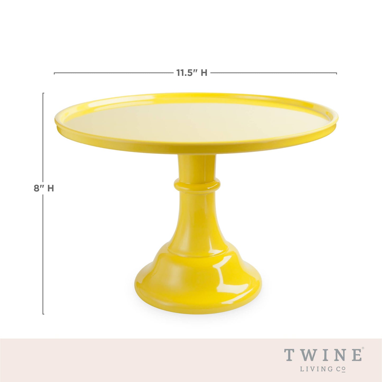 11.5" Collapsable Melamine Cake Stand - Yellow