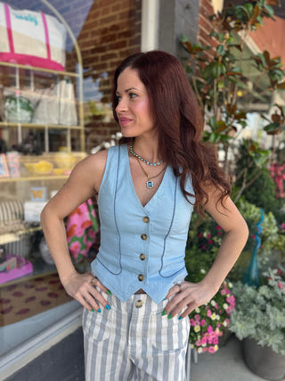 Powder Blue Vest/Skort Set