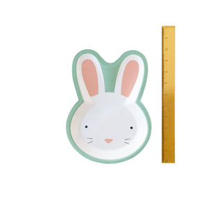 Blue Easter Bunny Shaped Plate 8ct