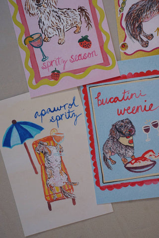 Dachshund Collection: Apawrol Spritz Summer Fine Art Print: 8x10