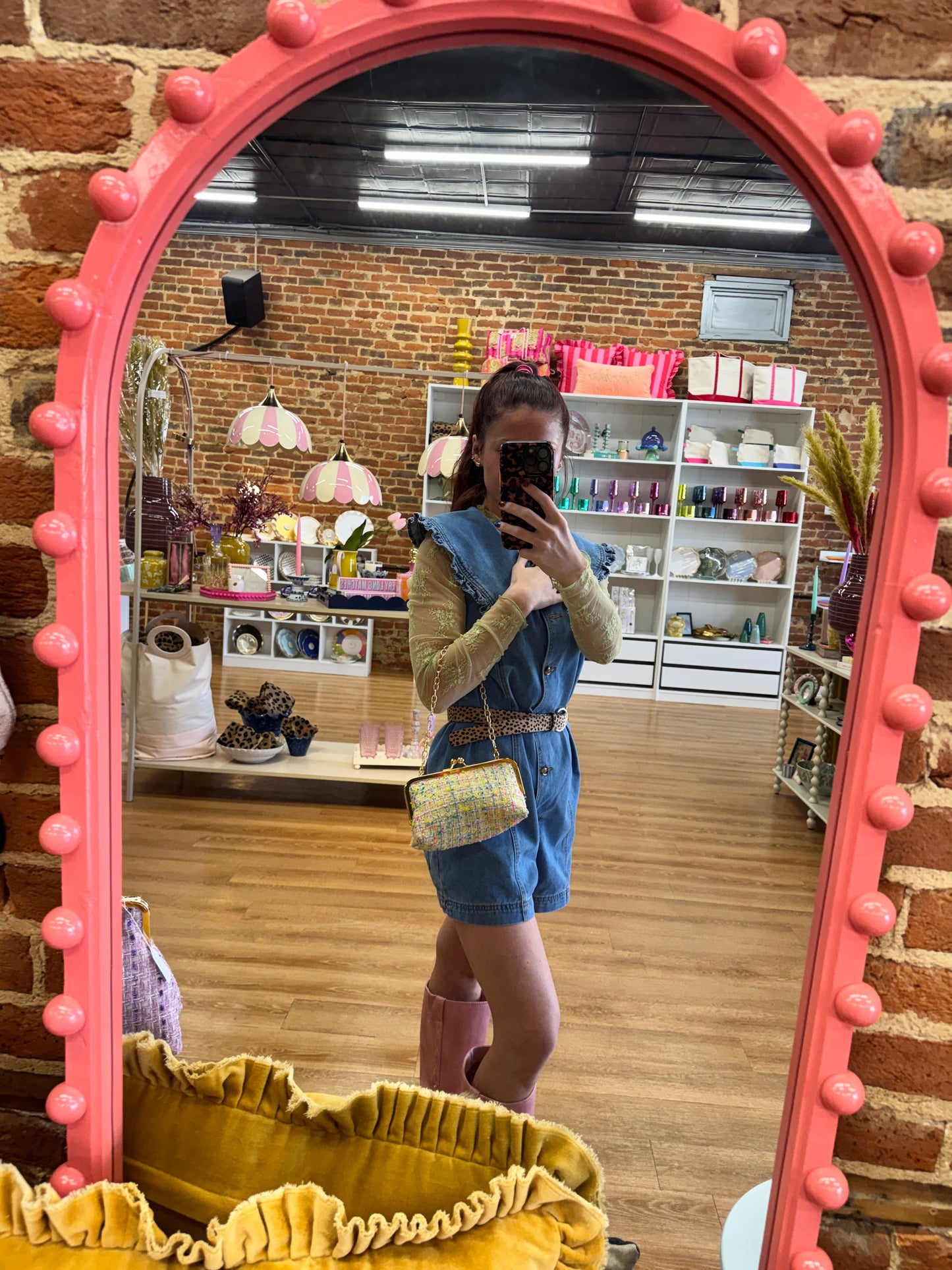 Glenda Gies Multicolored Tweed “Trixie” Purse