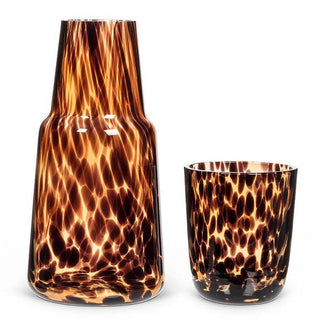 Tortoise Shell Bedside Carafe & Cup-24oz Amber