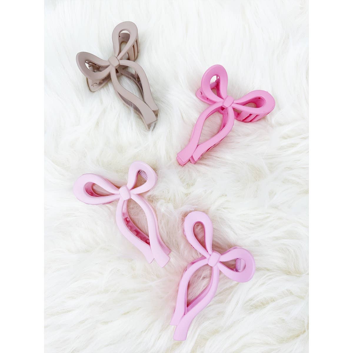Assorted Pinks Bow Clip