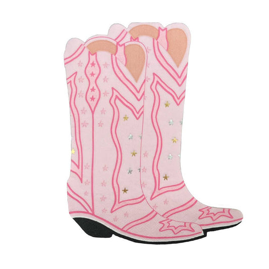 Pony Tales Large Cowgirl Boot Napkins 16ct