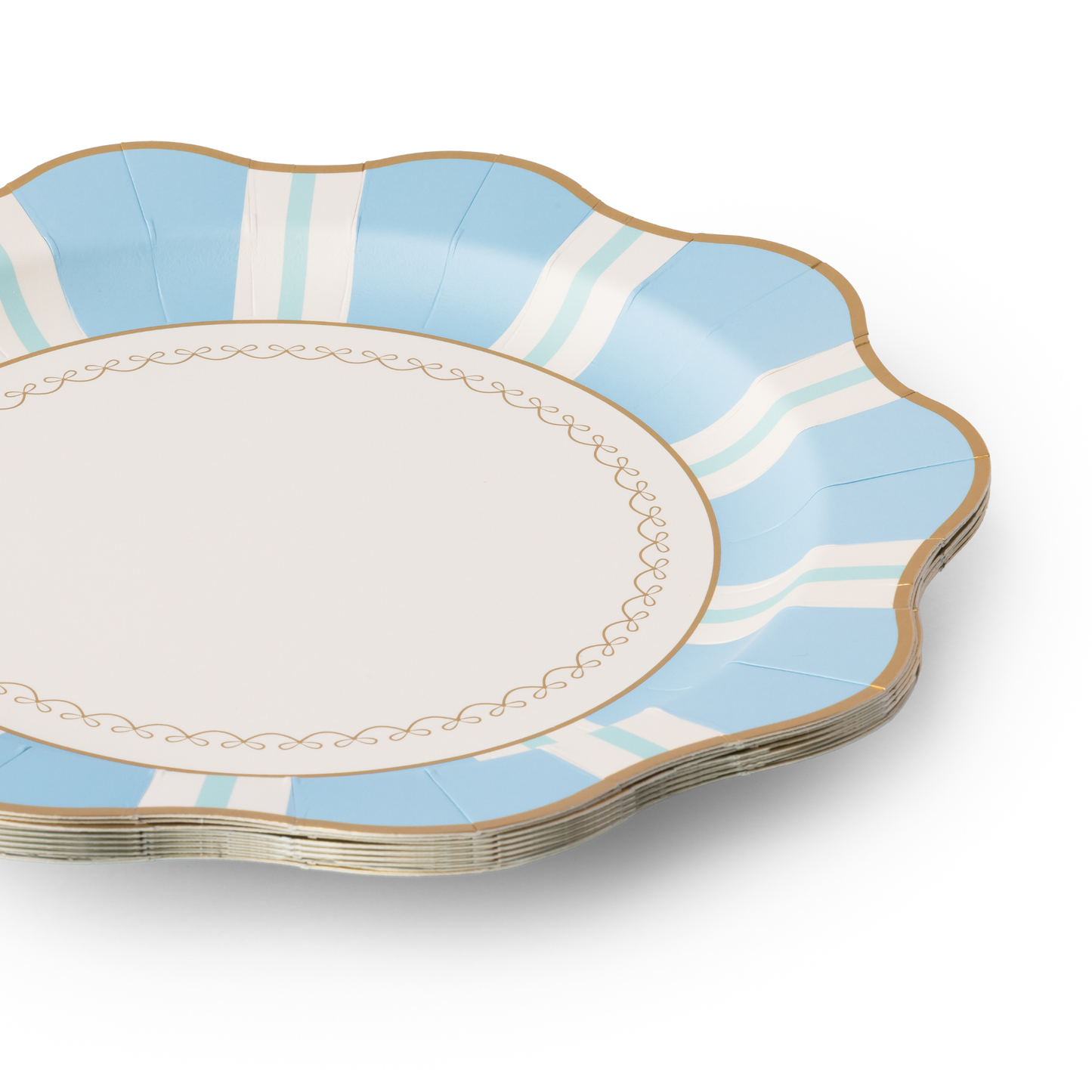 SKY BLUE REGENCY STRIPE DINNER PLATES