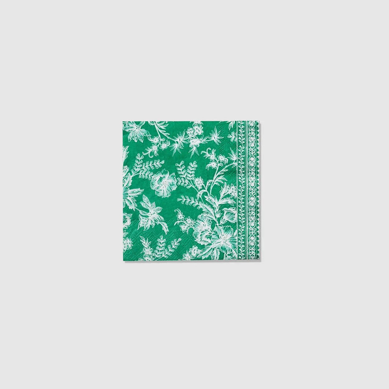 Emerald Green Toile Dinner Napkins-25ct