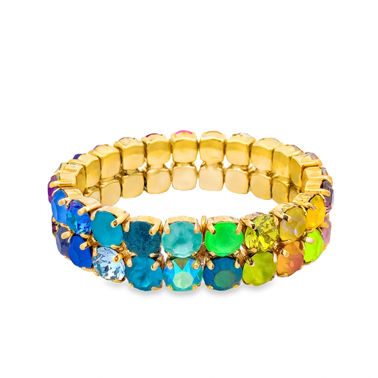 Olivia 2 Strand Stretch Bracelet in Candy Crush