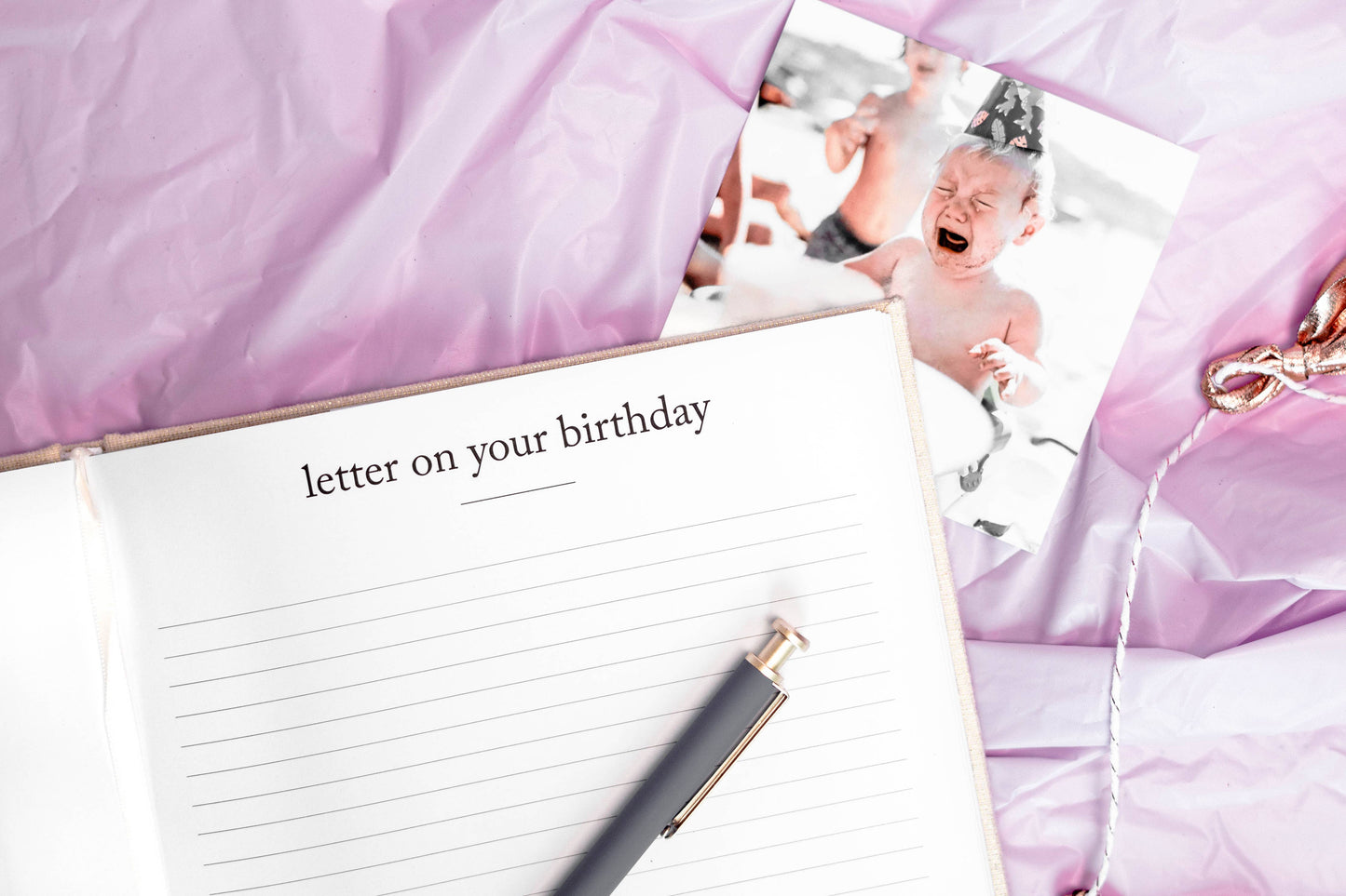 Birthday Memory Book – Birthday Book w/Gold