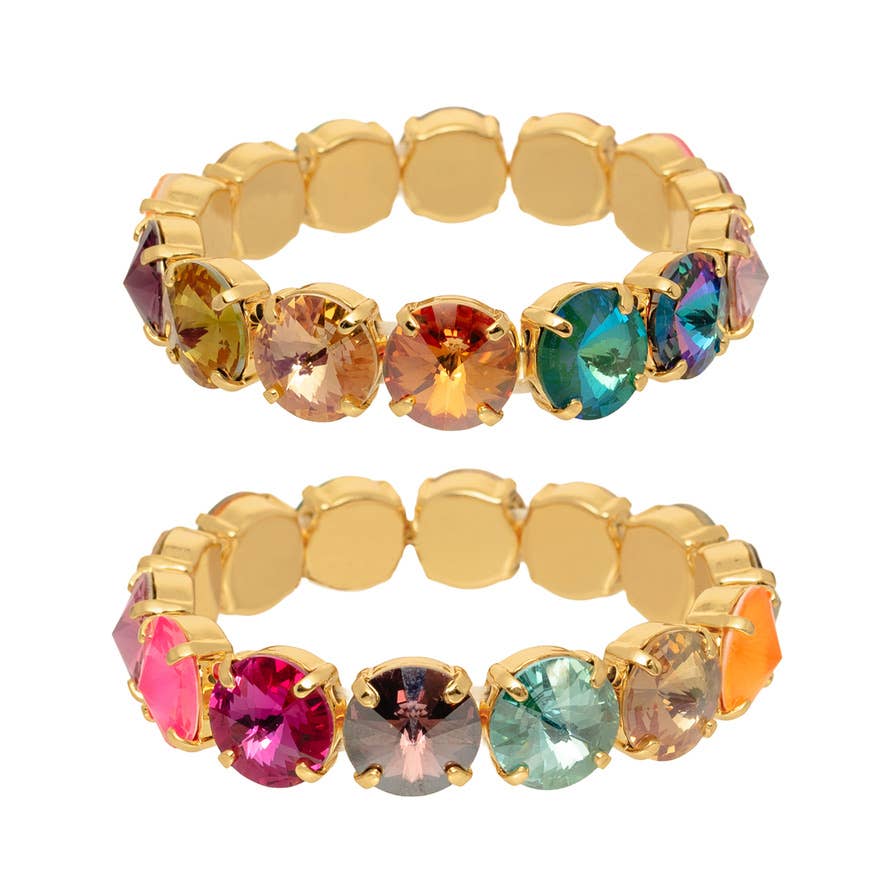 Croatia Stretch Bracelet in Mixes: Candy Crush / Medium