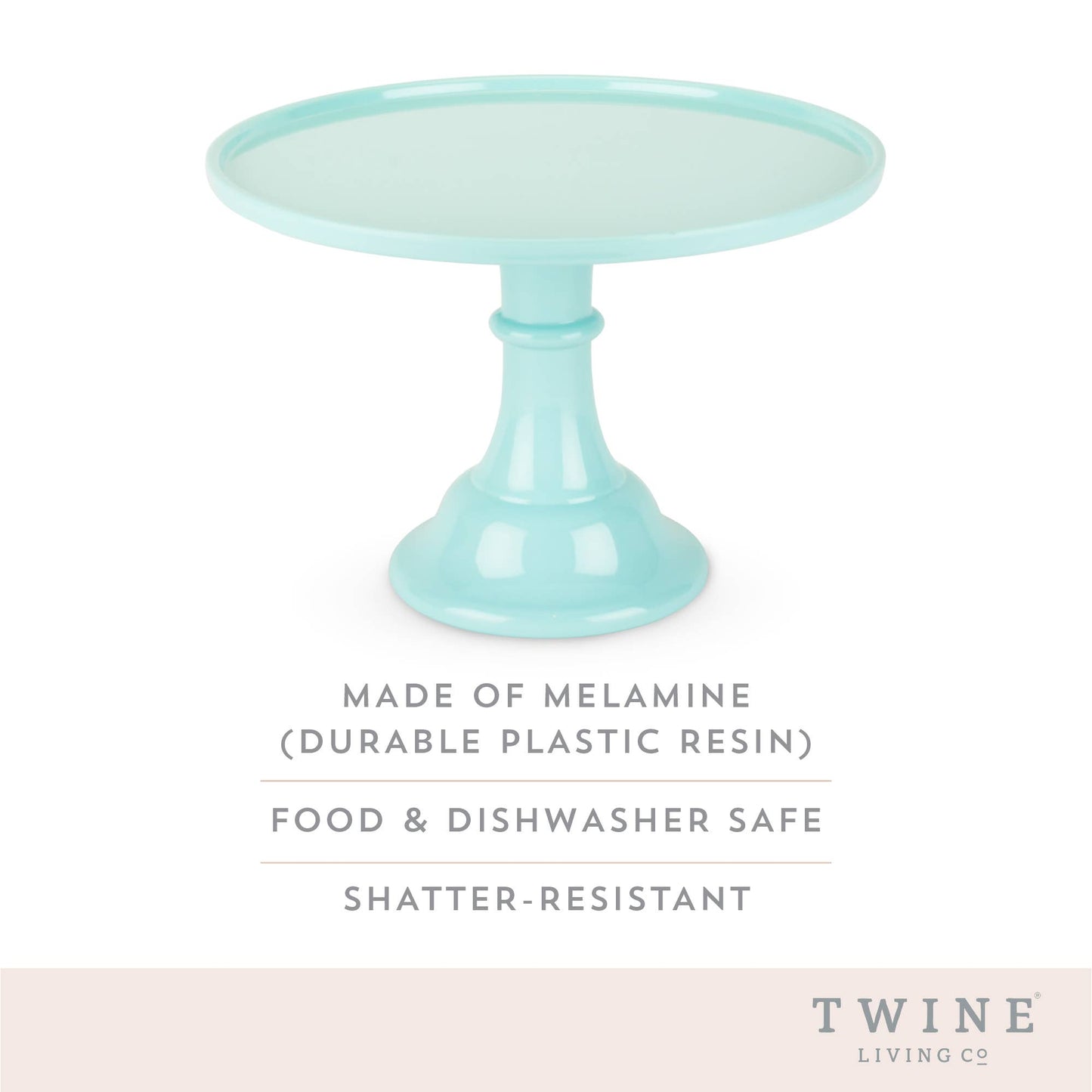 11.5" Collapsable Melamine Cake Stand - Mint