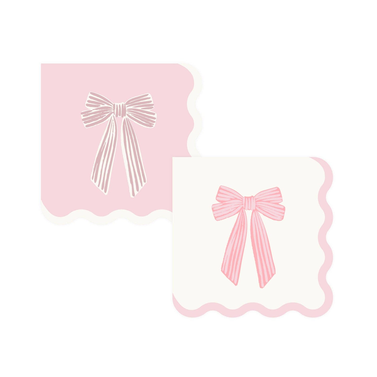 Large Pink Bows Cocktail Napkins 24ct