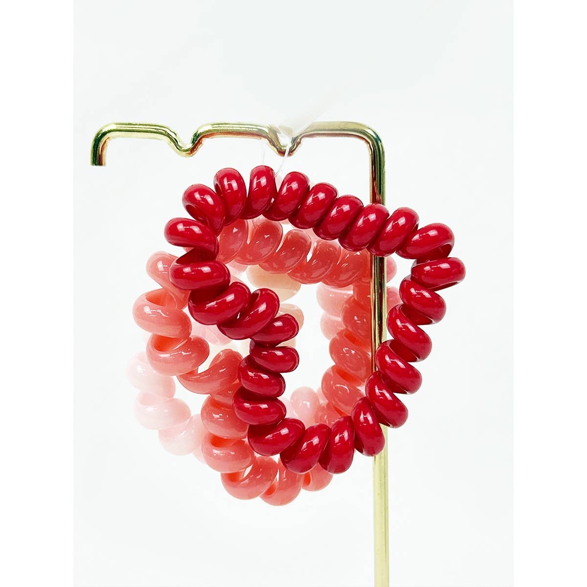 Heart Shape of Spiral Hair Tie Set/4