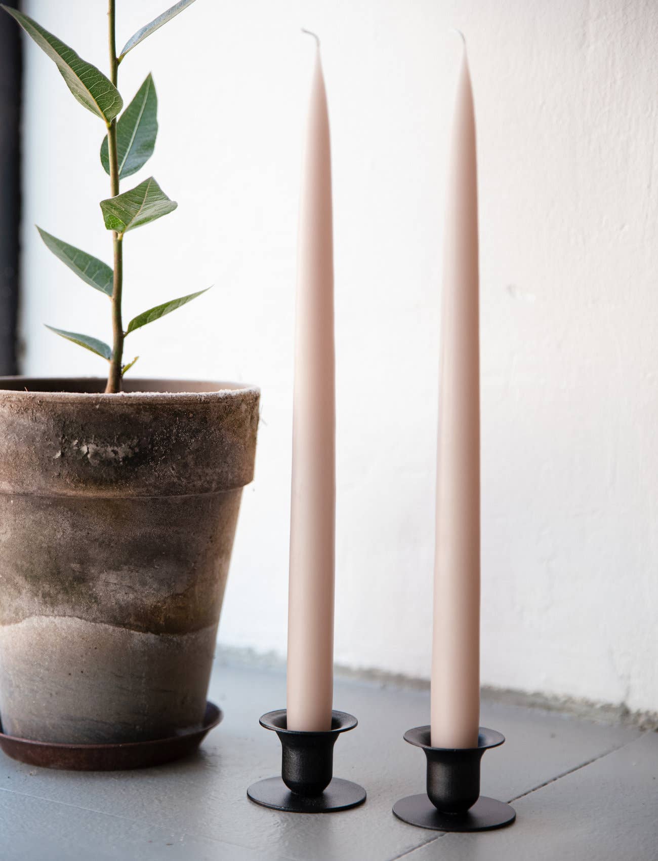 Flax Danish Taper Candle 8"
