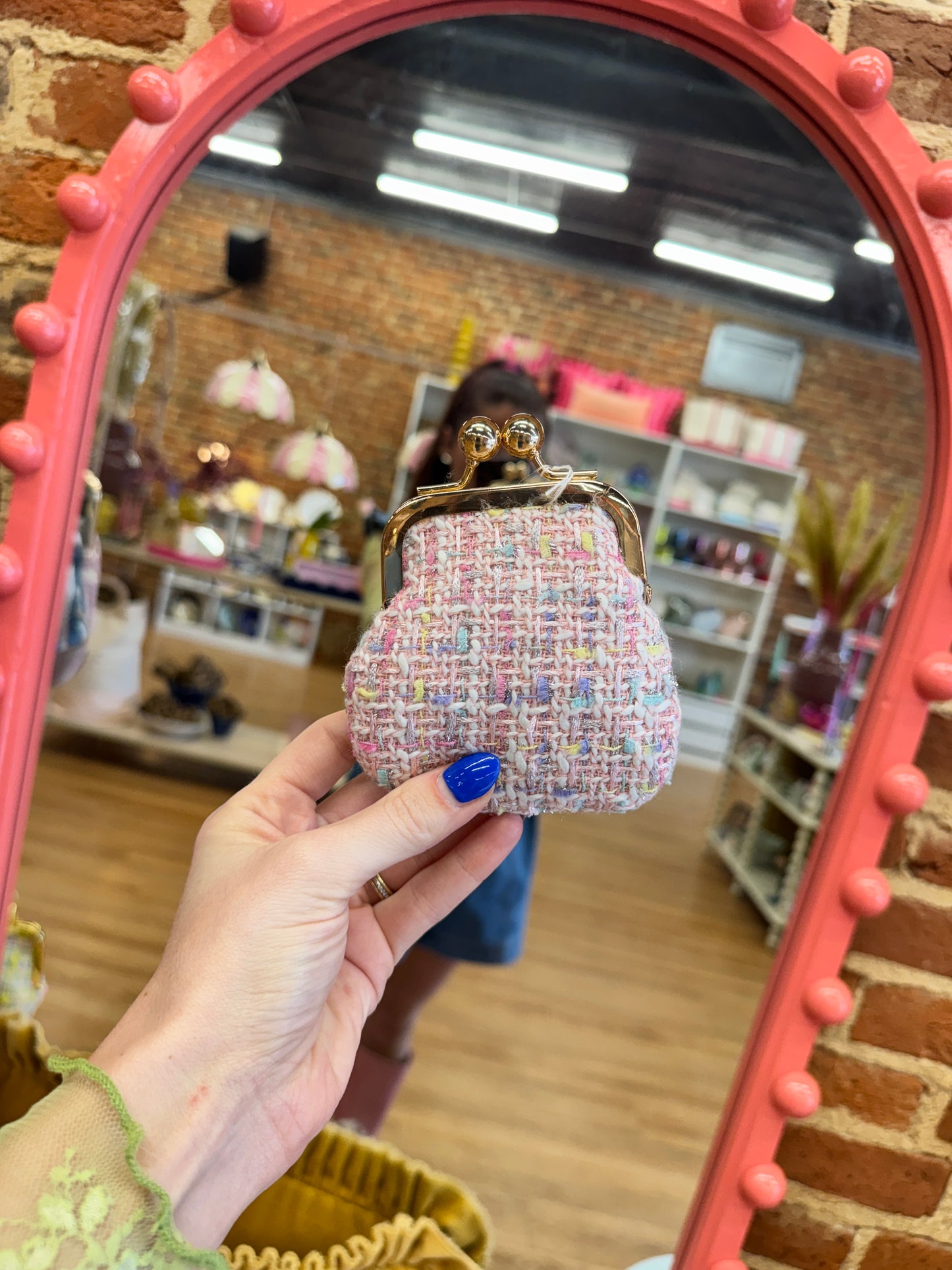 Glenda Gies Pastel Tweed “Pixie” Coin Purse