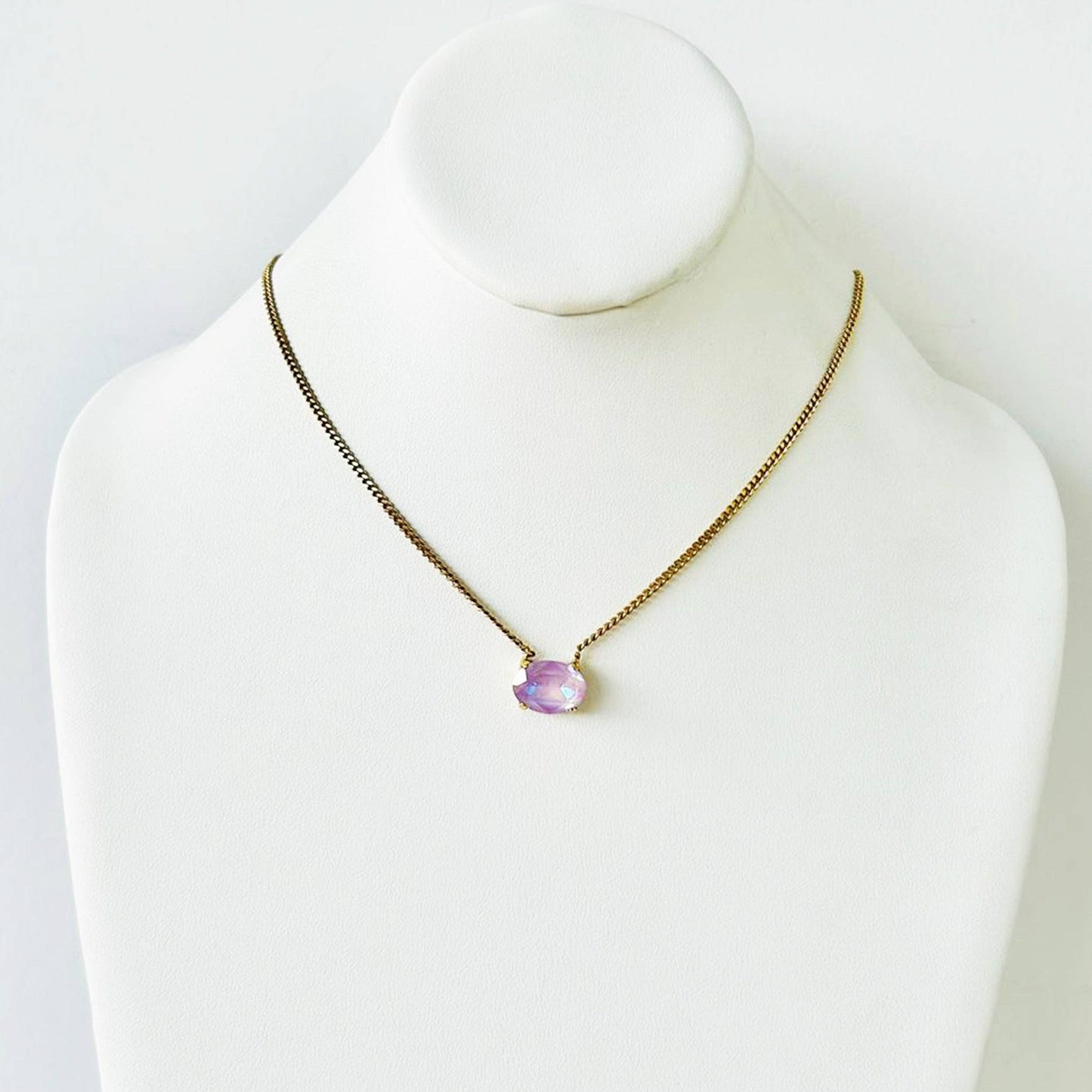 Iza Necklace in Fairy Dust: Rose Water Opal