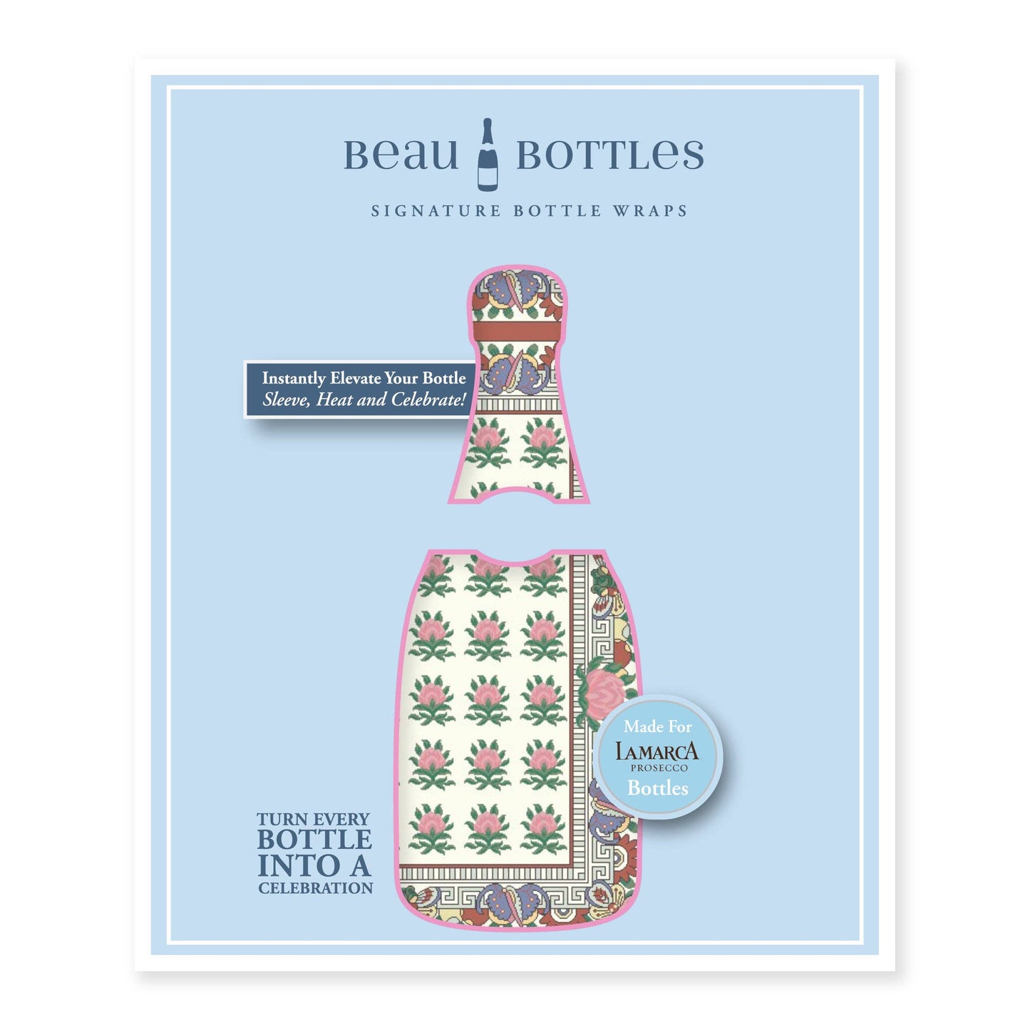 Beau Bottles x English Village Lane - Rose Medallion - Prosecco Collection