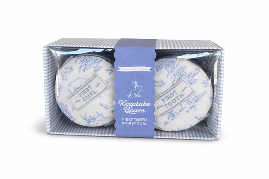 Baby's 1st Curl + Tooth Keepsake Boxes- Boy