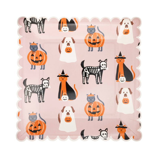 Halloween Costume Pets Plate 8ct