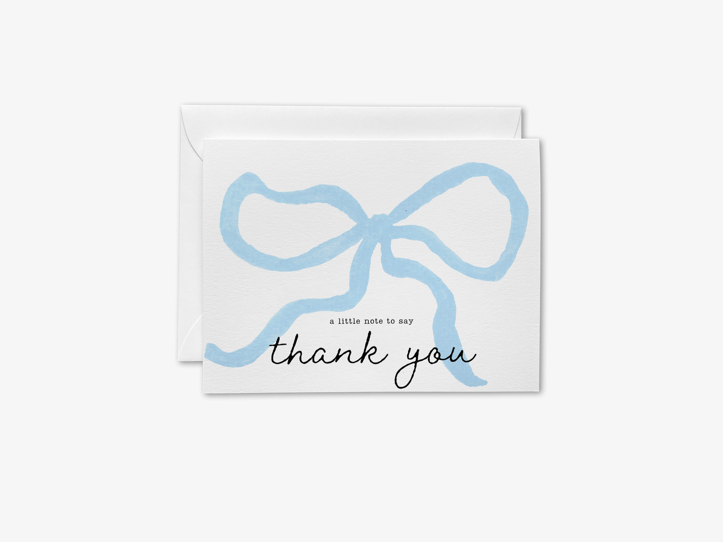 Blue Bow Thank You Card