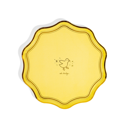 Oh Baby Icon Party Plates- Yellow