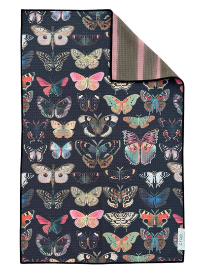 Velvet Wings: Reversible Hand Towel: 19x29in