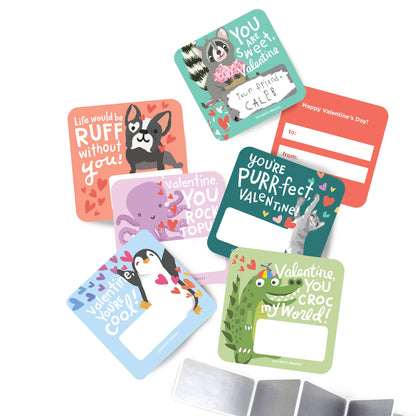 Scratch-off Valentine Cards - Animal Puns