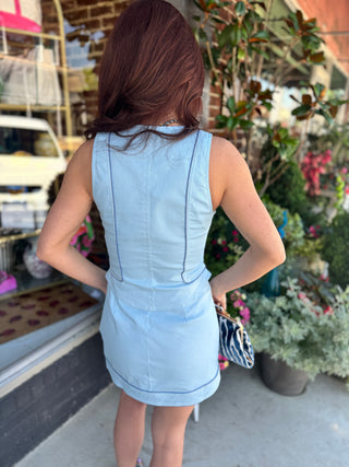 Powder Blue Vest/Skort Set