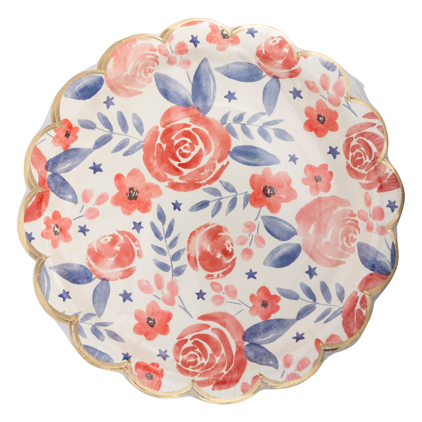 Watercolor Floral Paper Plate 12ct