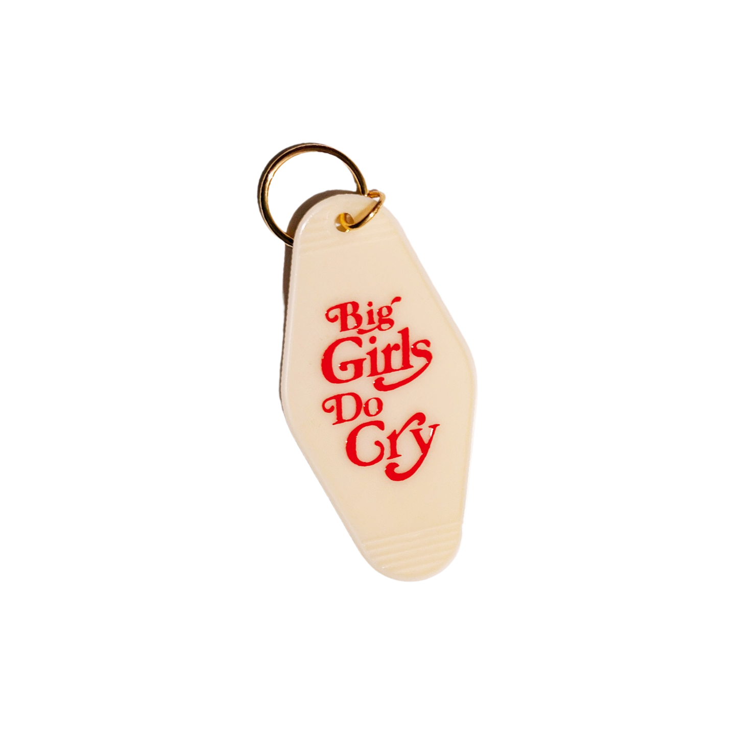 Big Girls Do Cry Motel Tag Keychain