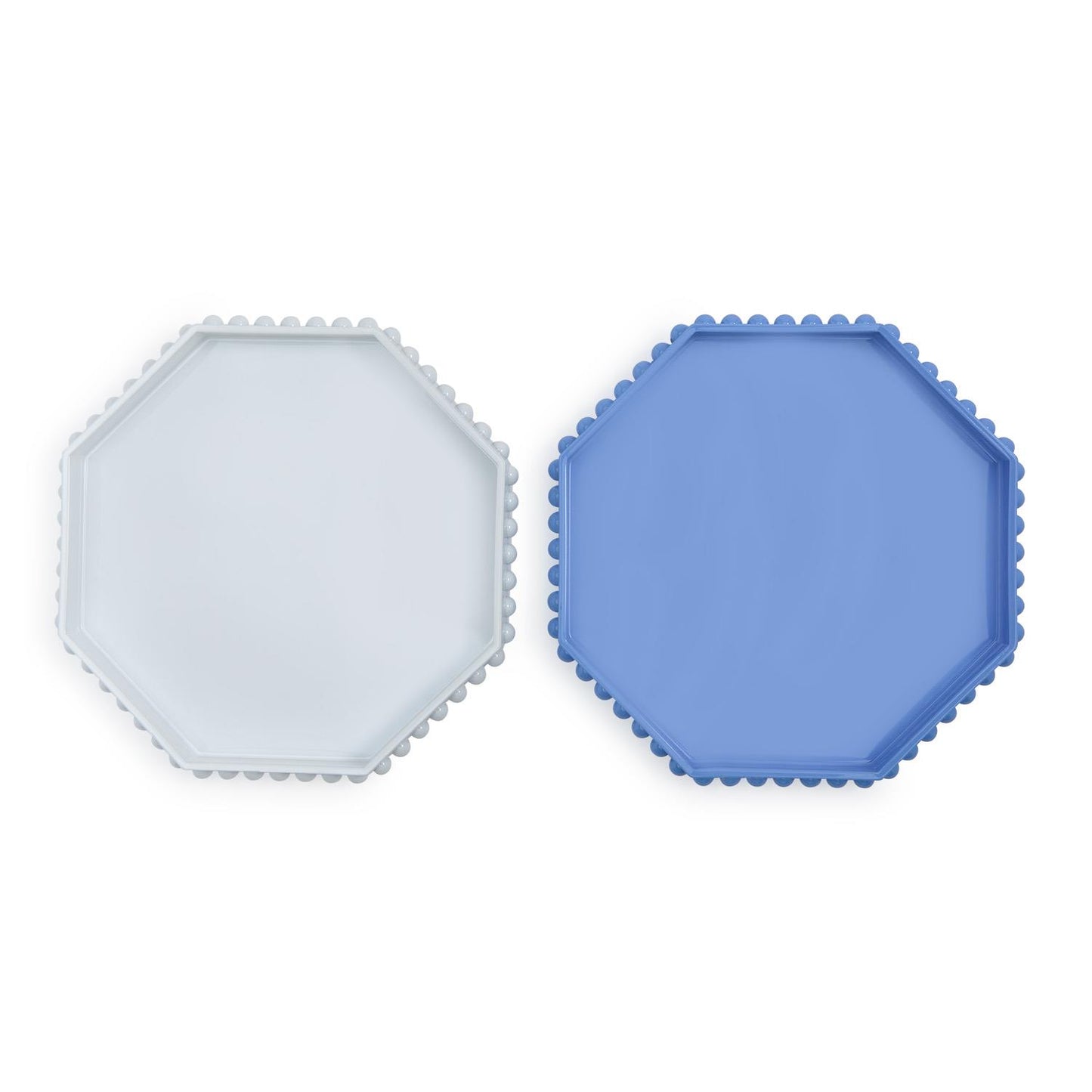 Octagon Lacquered Tray, Blue or White
