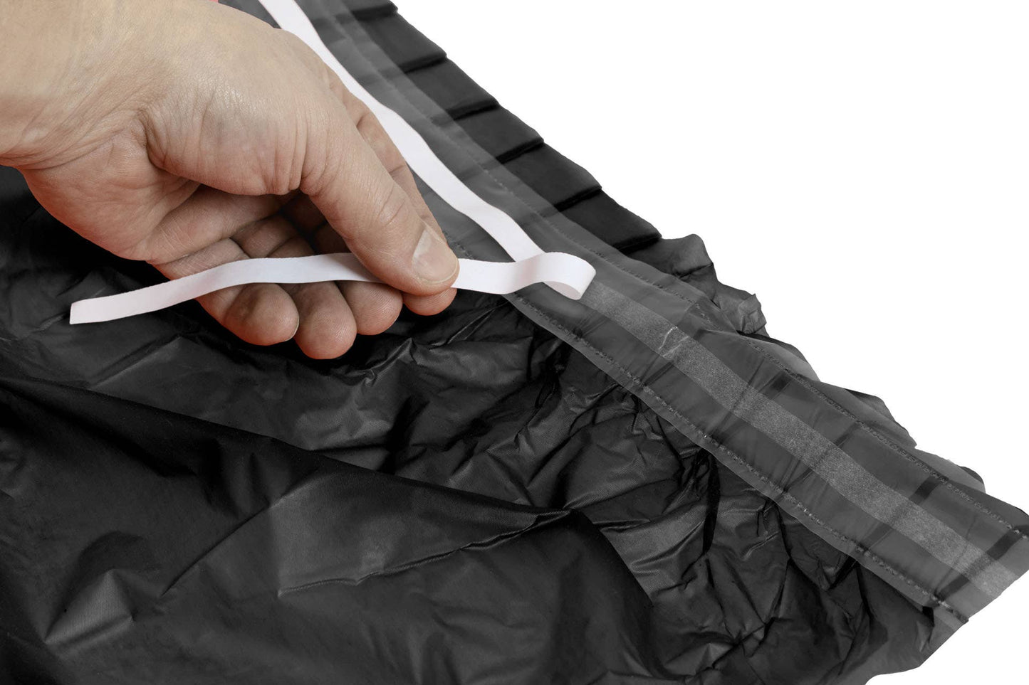 Black Disposable Plastic Table Skirt - 14 Ft