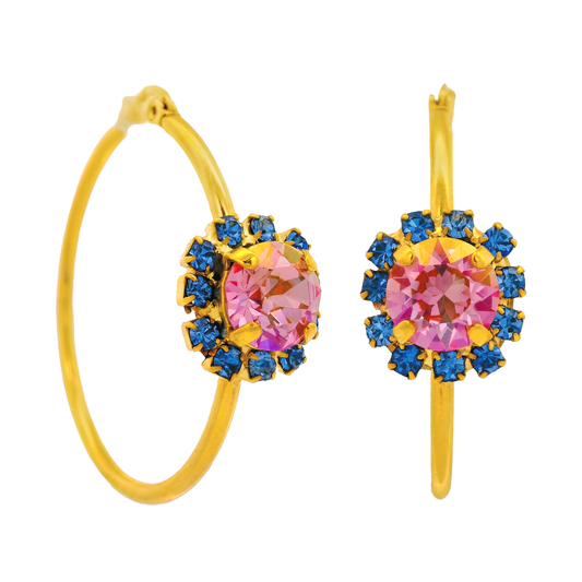 Mini Bianca Hoops- Light Rose Glimmer