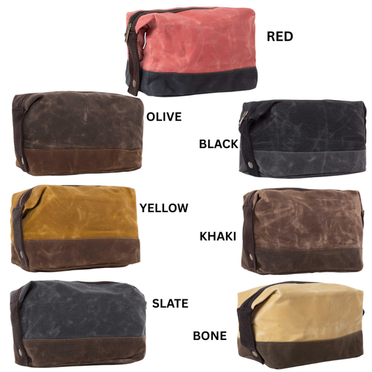 Waxed Canvas Dopp Kit
