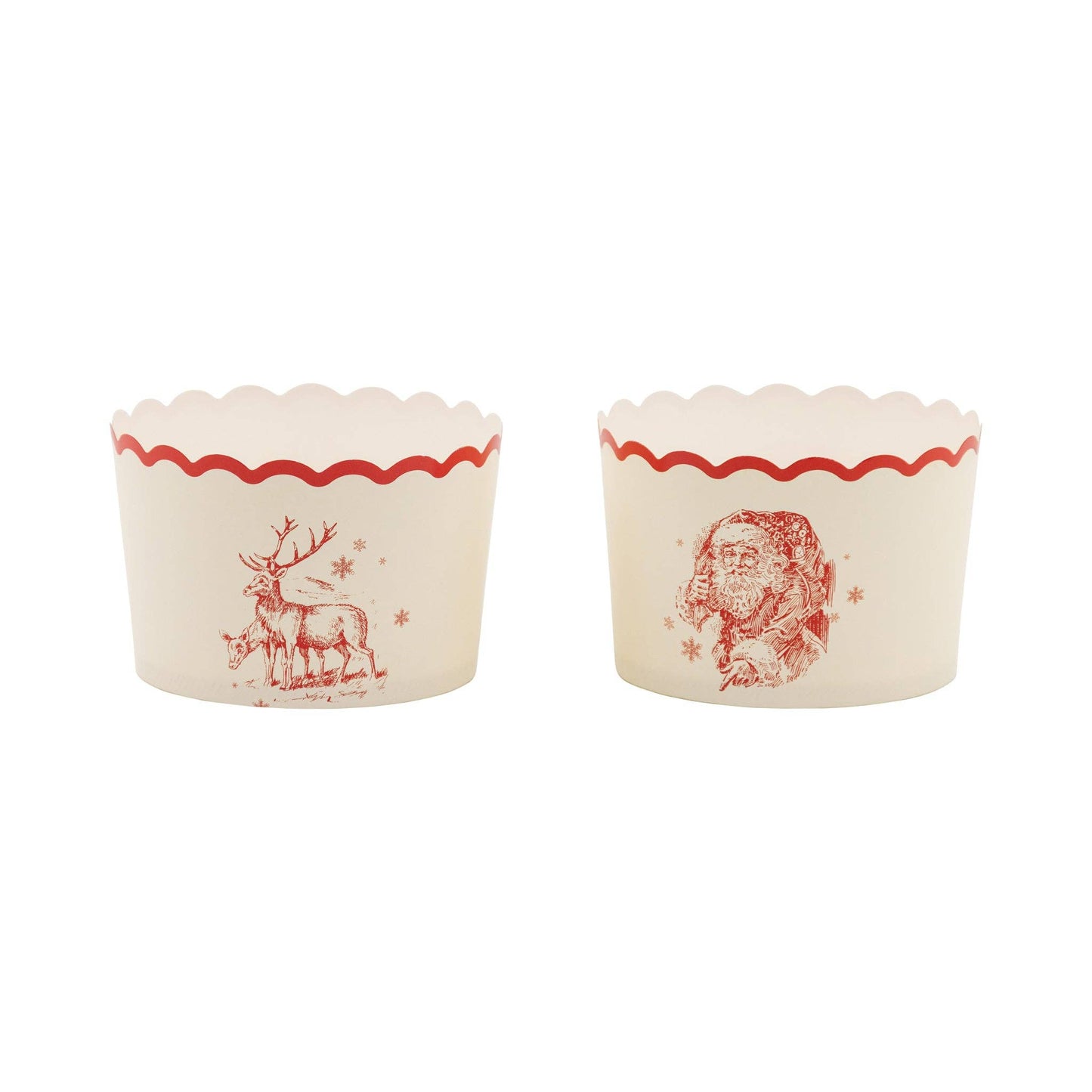 JUMBO Traditional Santa Deer 8 oz Baking Cups
