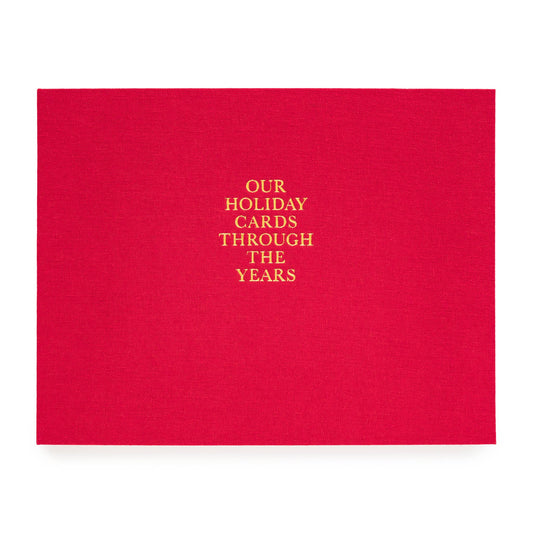 Red Holiday Card Keepsake Book