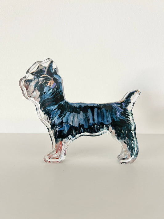 Black & Tan Yorkie Acrylic Small Shelfie