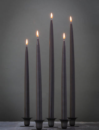 Black Danish Taper Candle 10"