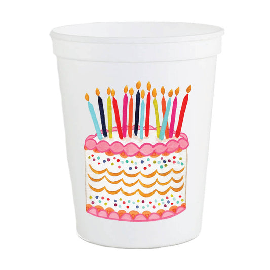 Birthday Cake Stadium Cups 6pk