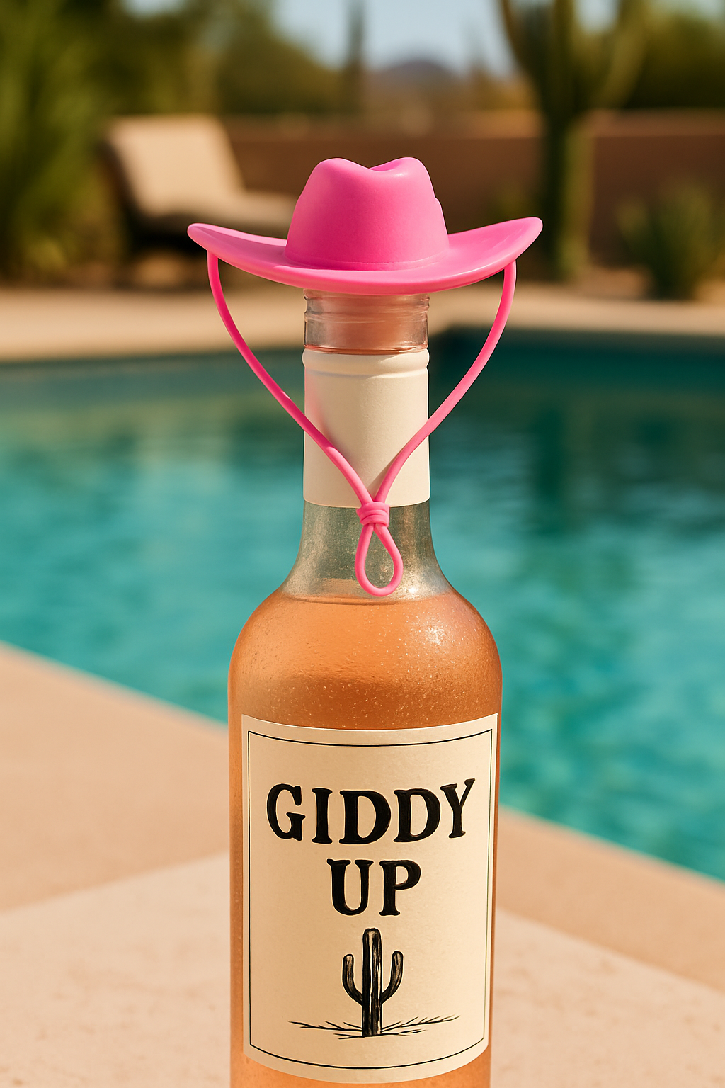Pink Cowboy Hat Wine Stopper