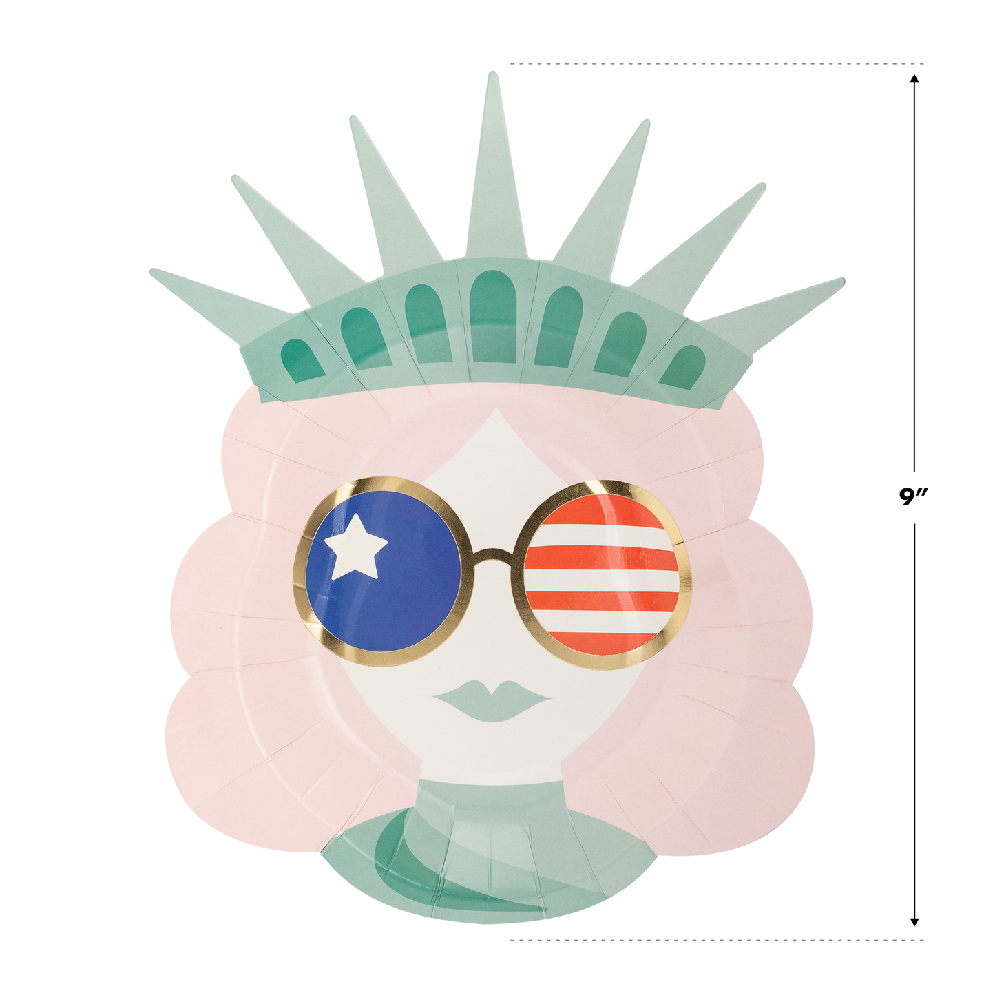 Lady Liberty Sunnies Paper Plate 8ct