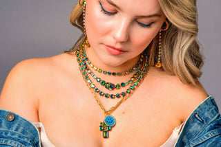 Sarina Necklace in Bohemian Wonderland: Tanzanite Glimmer