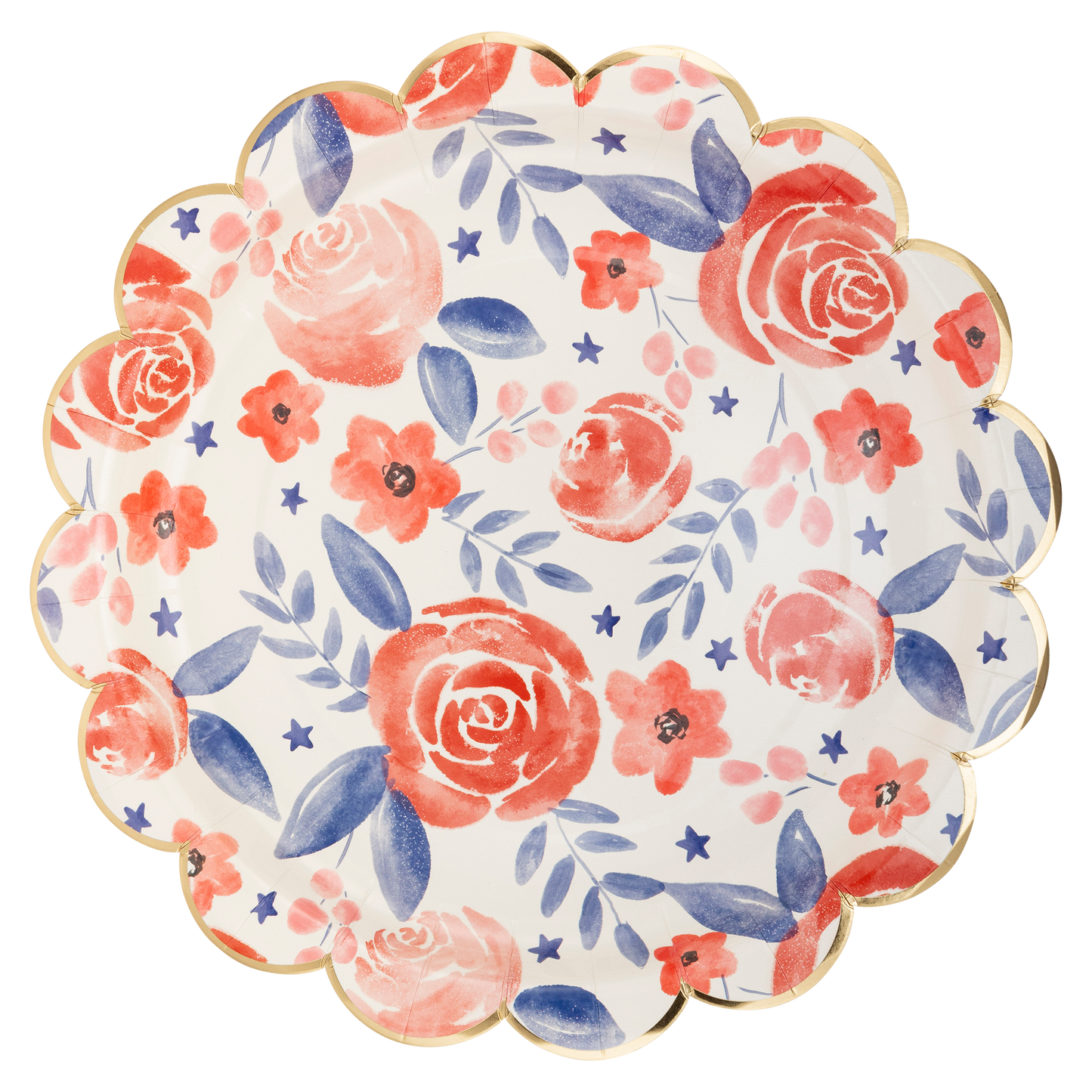 Watercolor Floral Paper Plate 12ct