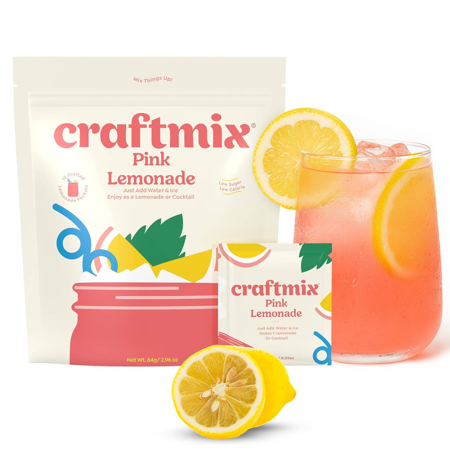 Pink Lemonade Beverage / Drink Mixer - 12 Serving Multipack