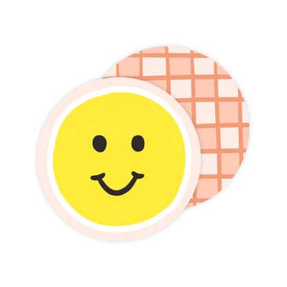 Smiley Face Double-Sided Coaster Set of 4