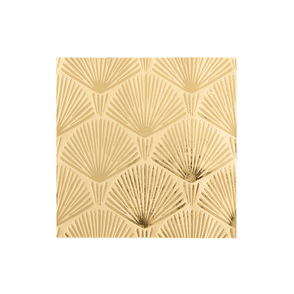 La Boheme Cream & Gold Cocktail Napkins - 20 Pk.